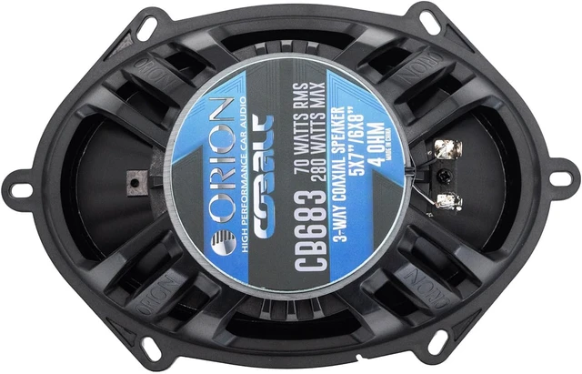 Alt view image 7 of 7 - Cobalt Series CB683 6x8 3-Way Coaxial Car Speakers, 280W, 4 Ohms, Full Range, Enhanced Bass, Polypropylene Cone & Butyl Rubber Surround, Easy Install (Pair)