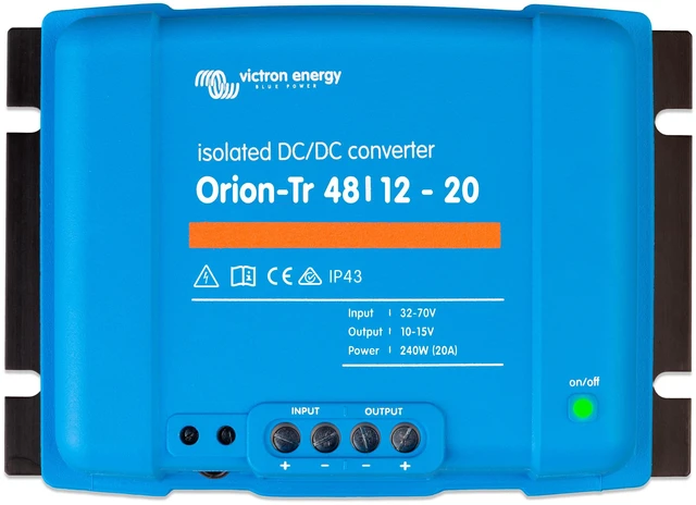 Main image of Orion-Tr DC to DC Converter - 48/12-Volt 20 amp 240-Watt - IP43 Protected - for Dual Battery Systems - Isolated