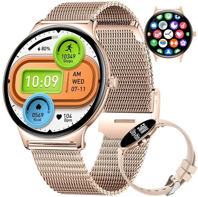 Main image of 2026 Smart Watches for Women(Answer/Make Call), 1.43" AMOLED Android Smart Watch with Heart Rate Monitor/Sleep Tracker/120+Sports Modes, iOS Android Fitness Tracker(Gold)