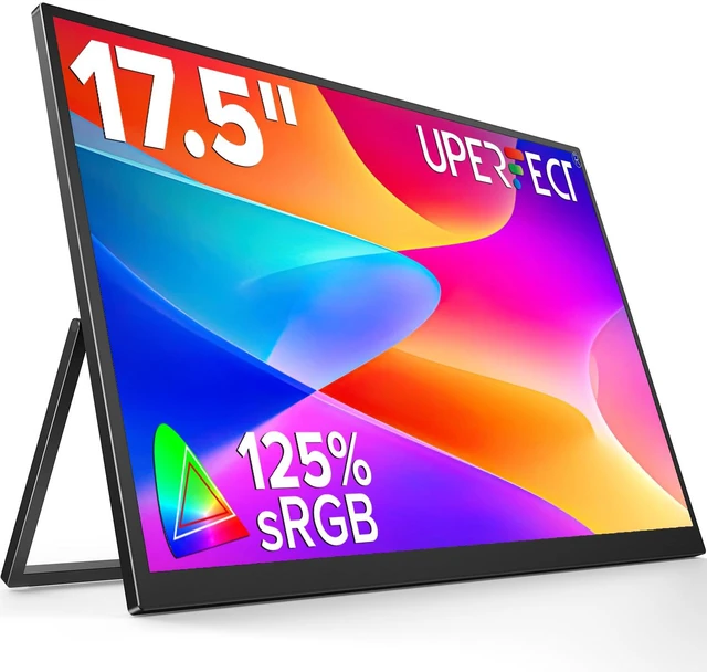Main image of 17.5" Portable Monitor 1920×1200 FHD 16:10 IPS 125% sRGB 400 nits USB-C & HDMI Laptop Extender with 180° Adjustable Stand, Travel Second Screen for MacBook, PC, Phone & Gaming