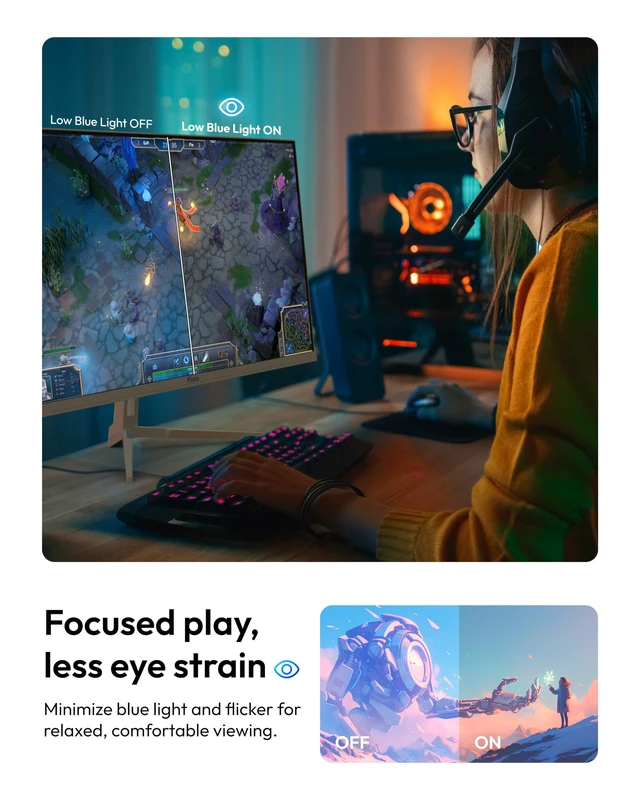 Alt view image 7 of 7 - PX275 Wave Blue 27 inch 100Hz Refresh Rate QHD 1440p Resolution IPS Panel 1ms MPRT Response Time Gaming Monitor with Adaptive Sync