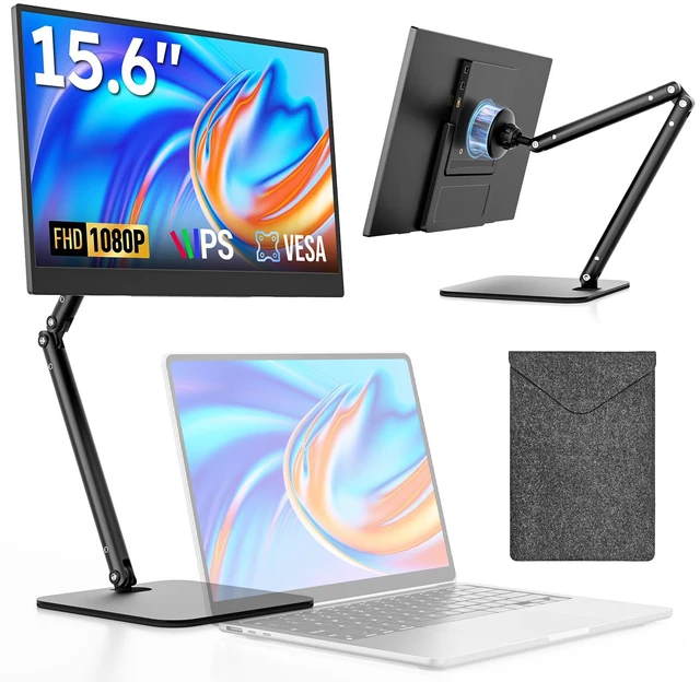 Main image of Portable Monitor, 15.6" FHD 1080P IPS Travel Monitor for Laptop, Foldable Magnetic Stand & Carry Case Included, USB-C Screen Extender for Laptop Mac PC Phone Xbox PS4/5 Switch