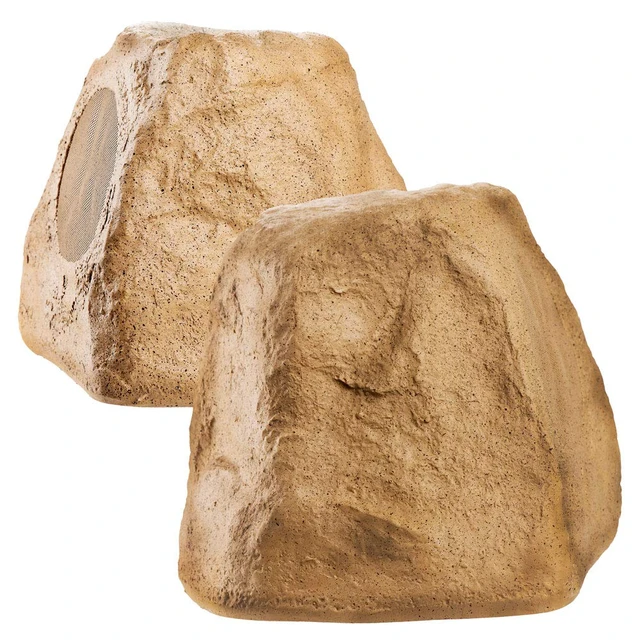 Alt view image 4 of 4 - 5.25" Wireless Bluetooth Outdoor Rock Speaker 120W Weather Resistant, Sandstone Canyon Brown - BTR-150