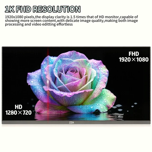 Alt view image 2 of 6 - 32 Inch 1K FHD Monitor (1920x1080), IPS,60Hz Refresh Rate,AMD FreeSync, 178° Viewing Angle,VESA 100x100mm Mount Compatible, Tilt Adjustable - Black