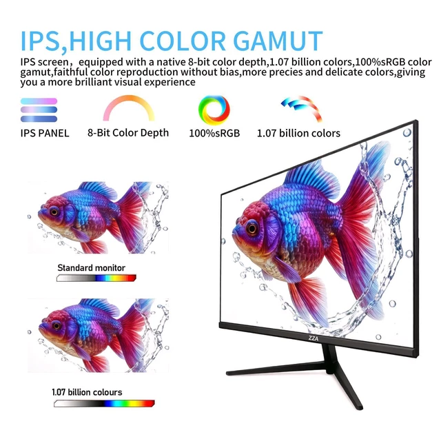 Alt view image 4 of 6 - 32 Inch 1K FHD Monitor (1920x1080), IPS,60Hz Refresh Rate,AMD FreeSync, 178° Viewing Angle,VESA 100x100mm Mount Compatible, Tilt Adjustable - Black