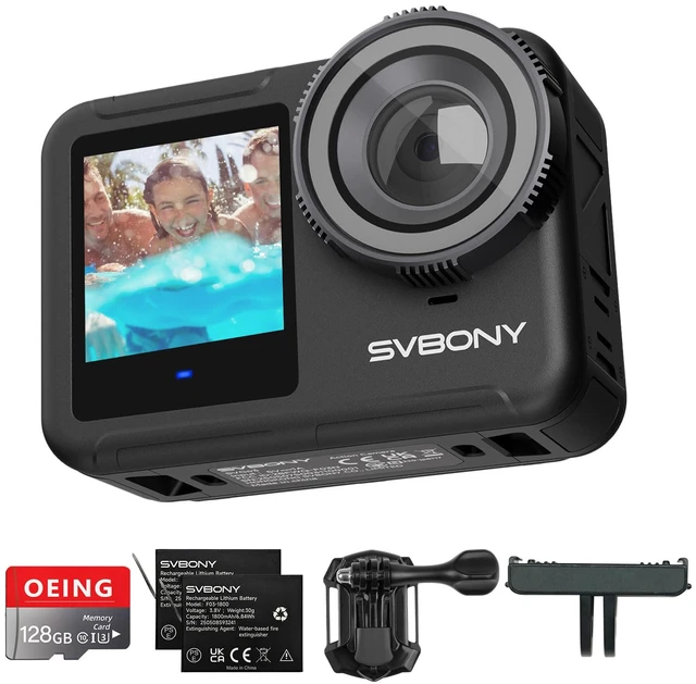 Main image of SVGo3 4K60FPS Underwater Camera Combo with 128GB U3 SD Card, 40FT Bare Waterproof Underwater Camera, 300Mins Long Battery, Magnetic Quick Release, 6-Axis EIS WiFi Remote Control for Snorkeling