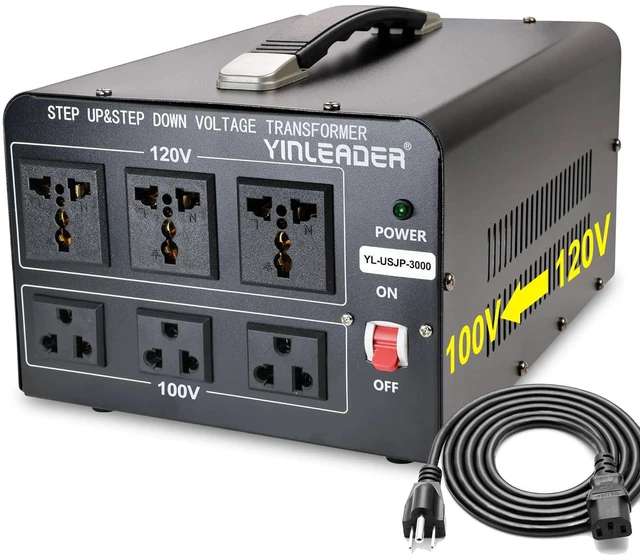 Main image of 3000W 120V to 100V Voltage Converter US to Japan Step Down/Up Transformer for Japanese Hair Dyer/Turntable/Rice Cooker/breadmaker/Oven/Heater/Freezer, etc. in US