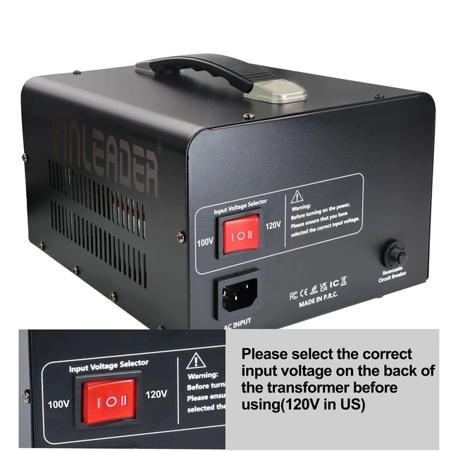 Alt view image 2 of 4 - 3000W 120V to 100V Voltage Converter US to Japan Step Down/Up Transformer for Japanese Hair Dyer/Turntable/Rice Cooker/breadmaker/Oven/Heater/Freezer, etc. in US