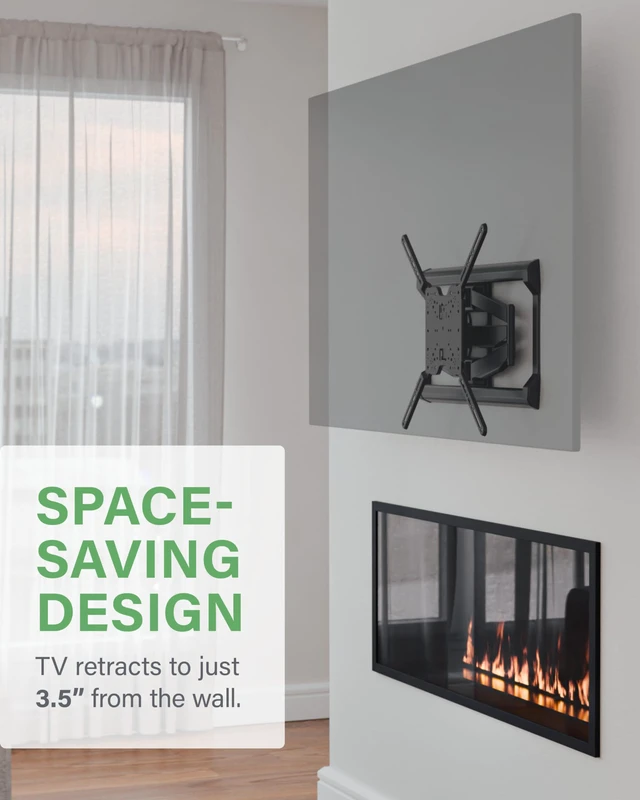 Alt view image 3 of 4 - Full Motion TV Wall Mount for TVs up to 90" - Premium Design Extends 24" with Fingertip Swivel and Tilt - Easy 20 Minute Install - OLF24