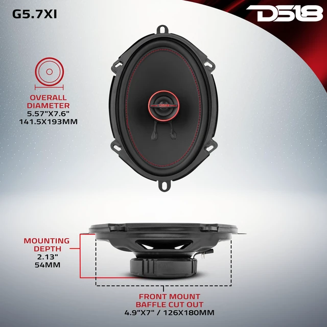 Alt view image 4 of 7 - GEN-X5.7 Coaxial Speaker - 5x7, 3-Way, 165W Max, 50W RMS, Black Paper Cone, Two Mylar Dome Tweeters, 4 Ohms - Clarity Unparalled by Other Speakers in Their Class (2 Speakers)