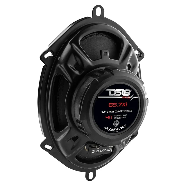 Alt view image 6 of 7 - GEN-X5.7 Coaxial Speaker - 5x7, 3-Way, 165W Max, 50W RMS, Black Paper Cone, Two Mylar Dome Tweeters, 4 Ohms - Clarity Unparalled by Other Speakers in Their Class (2 Speakers)