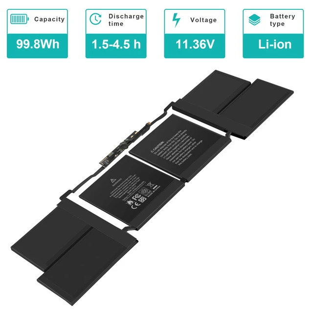 Alt view image 7 of 7 - A2113 A2141 Laptop Battery Compatible with MacBook Pro 16-inch A2141(2019 Version) EMC 3347,fits MVVJ2xx/A MVVK2xx/A MVVL2xx/A MVVM2xx/A