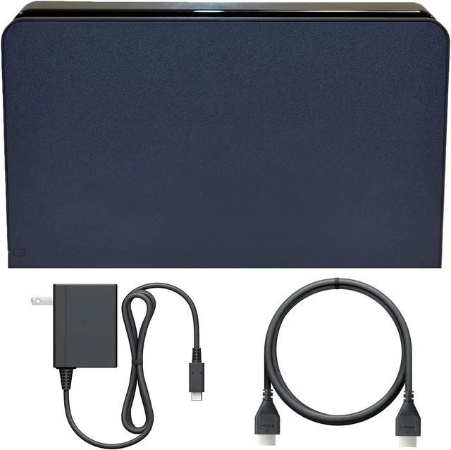 Main image of TV Dock Station for Switch and OLED - 3 in 1 Replacement TV Base Docking Station Set with Upgraded IC Module, Ethernet LAN Port, Charger, HDMI Cable Accessories- Not for Switch 2 (Black)