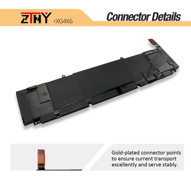 Alt view image 4 of 7 - XG4K6 Battery Replacement for Dell XPS 17 9700 9710 9720 9730 Precision 5750 5760 5770 Series Laptop P92F P92F001 P92F002 P92F003 001RR3 01RR3YM F8CPG OF8CPG 5XJ6R KVPMY 0YY3V KRDHV 11.4V 97Wh 6-Cell
