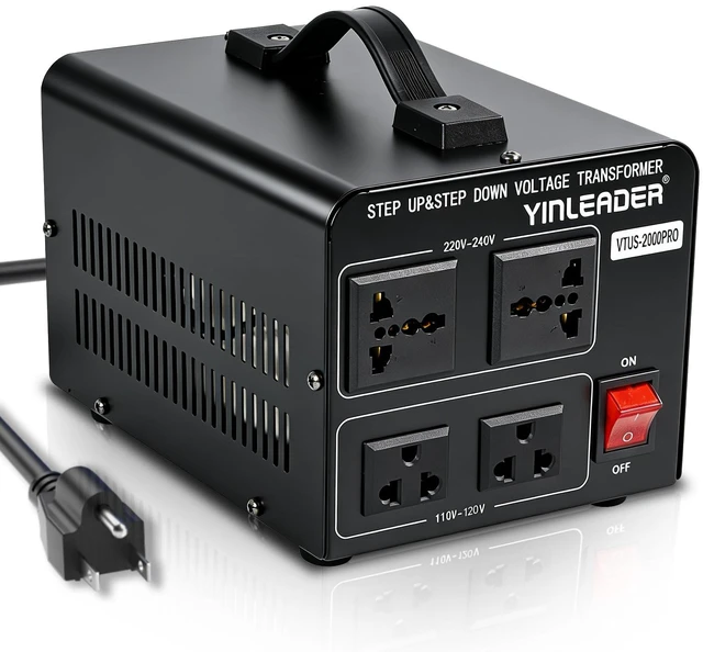 Main image of Heavy Duty 2000W PRO 110V to 220V Voltage Converter Step Up/Down Power Transformer 110-120V/220-240V for 220/230/240V Global Appliances use in US