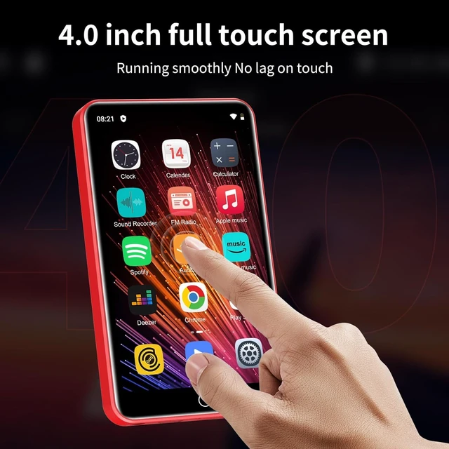 Alt view image 4 of 4 - 144GB MP3 Player with Bluetooth and WiFi, 4" Full Color Touch Screen MP4 Music Player with Spotify,Pandora,YouTube, Android MP4 Music Player for Kids up to 1TB