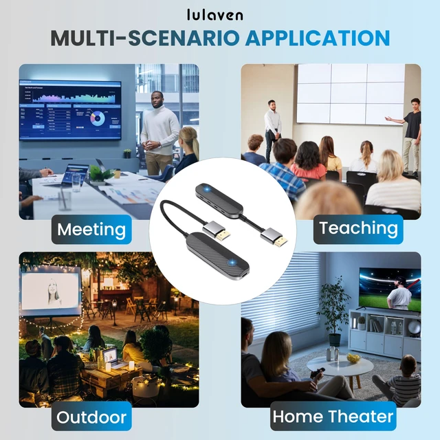 Alt view image 3 of 4 - iShare Pro Kit All-in-One Wireless HDMI Transmitter and Receiver, Premium Carbon Fiber Design, 4K Decoding 1080P 60Hz, 328ft Long Range, Includes Adapters for Drones Cameras MacBook