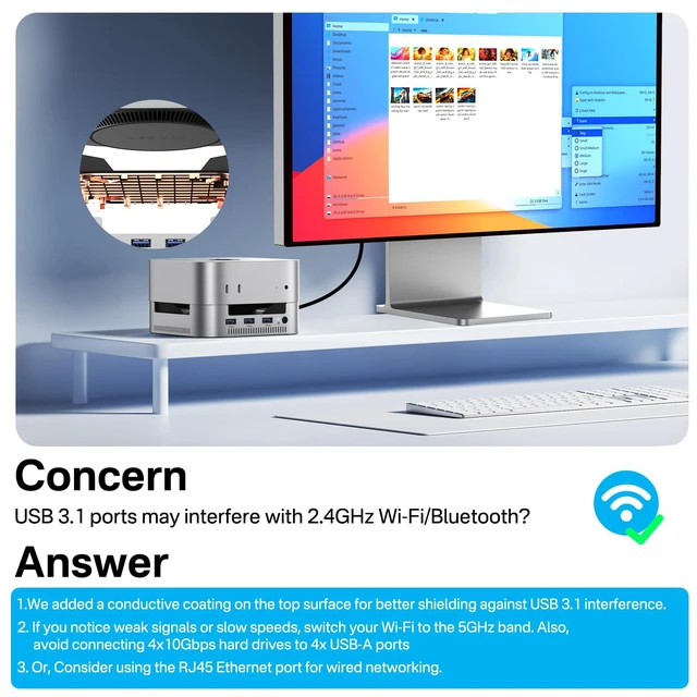 Alt view image 6 of 7 - Mac mini M4 Dock & Stand with Dual-Bay NVMe SSD Enclosure, Aluminum HDMI Hub for Mac mini M4 and M4 Pro 2024, 4K60Hz HDMI,4 X 10G USB A, PD 30W, SD/TF, Support SSD B+M M-Key