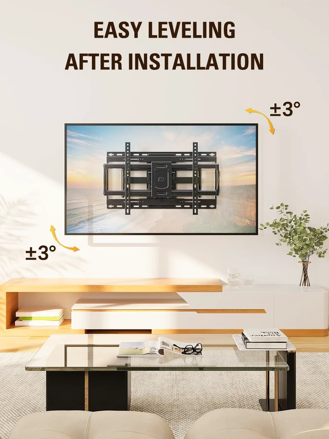 Alt view image 6 of 7 - Sliding TV Wall Mount for 42-86" TVs, Full Motion Articulating Dual Arms, Easy TV Centering, Max VESA 600x400mm, 132 lbs, MD2198