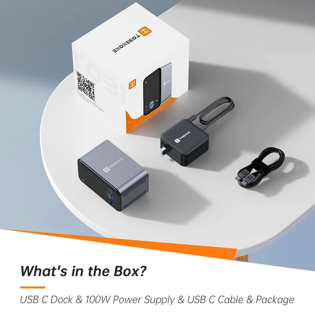 Alt view image 6 of 7 - USB C Docking Station Dual Monitor with 100W GaN Charger, Laptop Dual HDMI Docking Station with 7 USB, SD/TF, Ethernet, and Audio/Mic, 15 in 1 USB C Dock for Windows, and ChromeOS