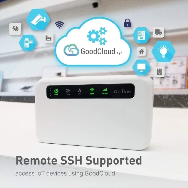 Alt view image 7 of 7 - GL-XE300 Puli 4G LTE Industrial Router, OpenWrt, 5000mAh Battery Pre-installed OpenWrt, unlocked firmware, Battery, VPN, OpenWrt, dual Ethernet, USB 2.0, Global Version