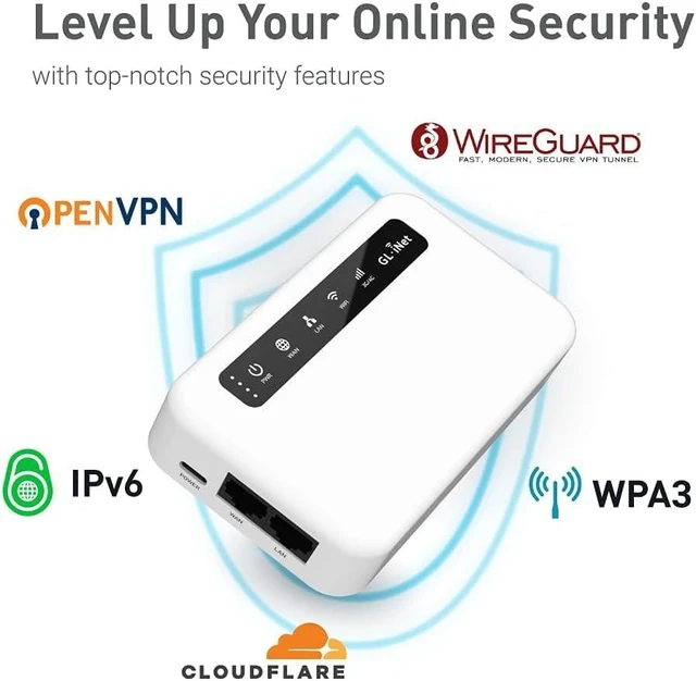 Alt view image 6 of 7 - GL-XE300 Puli 4G LTE Industrial Router, OpenWrt, 5000mAh Battery Pre-installed OpenWrt, unlocked firmware, Battery, VPN, OpenWrt, dual Ethernet, USB 2.0, Global Version