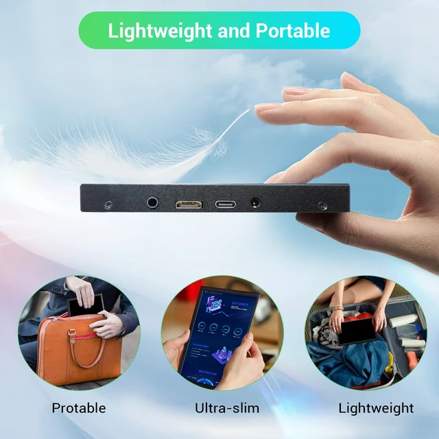 Alt view image 4 of 7 - 8 Inch Touch Screen Portable Monitor, Mini HDMI Display, 1280 * 800 Resolution for PC Laptop Compatible with Raspberry Pi Game Consoles