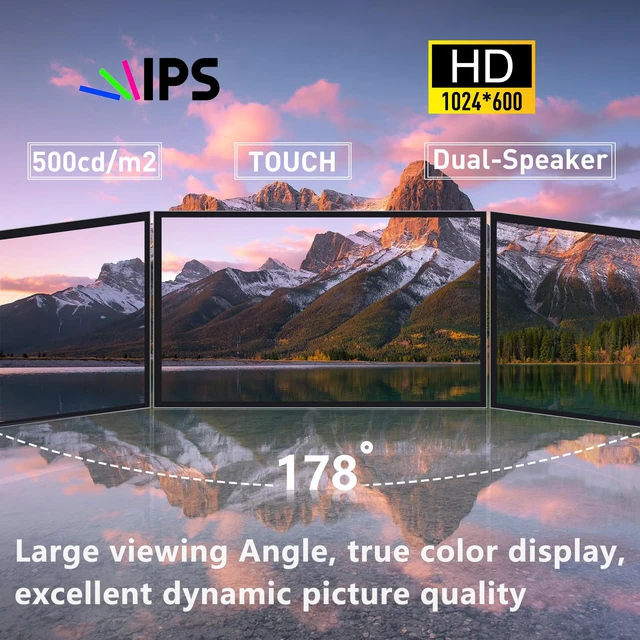 Alt view image 5 of 7 - 10.1 Inch Capacitive Touchscreen Display, 1024x600 IPS LCD with Dual-Speaker, HDMI Portable Monitor for Raspberry Pi 5/4B/3B+/3B/B+/Zero/400, Win11/10/8/7, Free-Driver