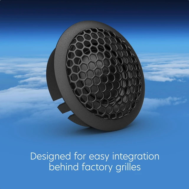 Alt view image 3 of 5 - Altitude Series 1" Tweeters Car Speaker Set (Pair), 50W RMS, 4 Ohms, Easy Installation, Low Profile Shallow Mount, Crossover Included, Compact Component Speakers for Car Audio System