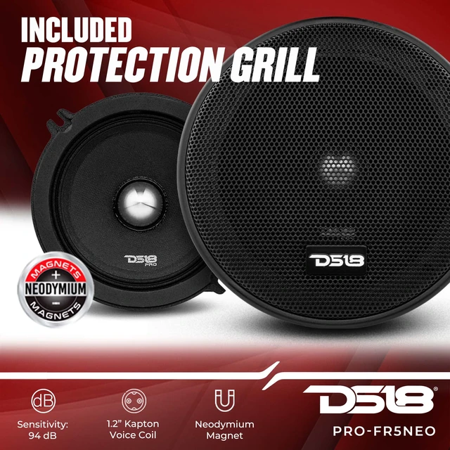 Alt view image 3 of 7 - PRO-FR5NEO Loudspeaker- 5.25", Full-Range, Silver Aluminum Bullet, 400W Max, 200W RMS, 4 Ohms, Neodymium Magnet - The Most Elegant Neodymium Full Range Loudspeakers Available