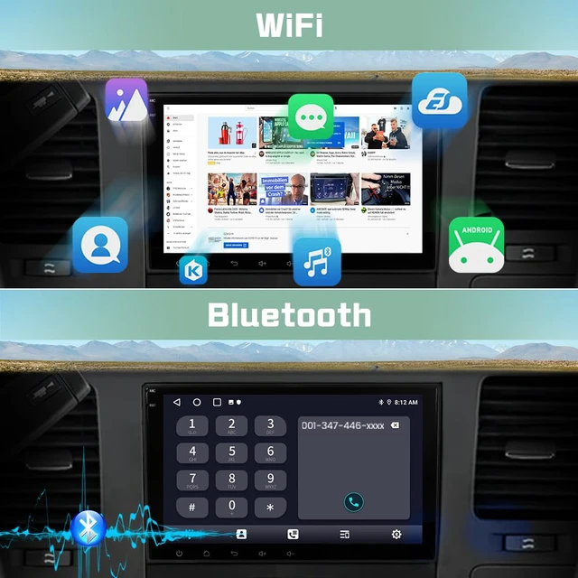 Alt view image 6 of 7 - 4Core Car Radio Stereo for Chevy Silverado Tahoe GMC Sierra Yukon 2007-2013, 8 Inch IPS Screen with CarPlay Android Auto Bluetooth GPS Navigation Backup Camera