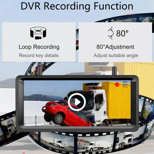 Alt view image 6 of 7 - Wireless Backup Camera Magnetic Solar with 7.2" 2-Split Portable Monitor 1-Min Easy Install No Wiring/Drilling Rechargeable No Delay for Car RV Bus Pickup Truck Trailer Camper 5th Wheels Hitch Towing