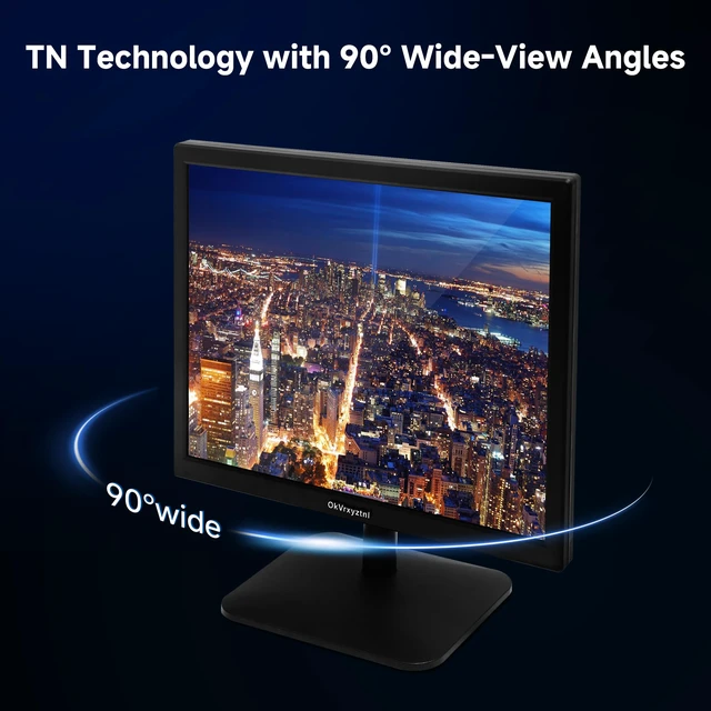 Alt view image 3 of 7 - 17" Monitor 1280 X 1024 with 45% sRGB Color Correction and 5:4 Aspect Ratio, 75 Hz, VESA Mountable, LED Monitor for PC, Laptop and Computer VGA, HDMI, TN Panel