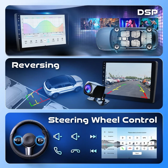 Alt view image 4 of 7 - 8Core 4G 64G for Honda Civic 2006 2007 2008 2009 2010 2011 Car Stereo Qual-comm Snapdragon chip, Wireless CarPlay Android Auto, 5GHz WiFi GPS, 3 Plit Screen, 3D car Model, + AHD Backup Camera