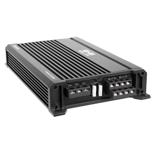 Alt view image 5 of 6 - BXA6404 640W Peak BX-Series 2-Ohm Stable Class-A/B 4-Channel Car Audio MOSFET Amplifier
