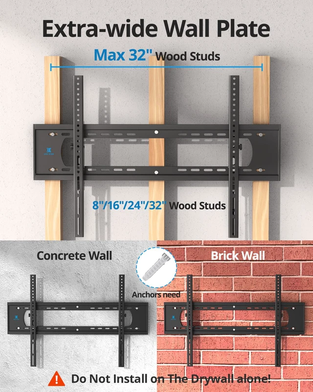 Alt view image 4 of 7 - 85 86 98 100 inch Heavy Duty Tilt TV Wall Mount Bracket for 65-120 inch Large TVS Up to 220LBS, Tilting TV Mount, Max VESA 900×600mm, 16/18/24/32" Studs, Fit Most 65+ 75+ 120 TVs
