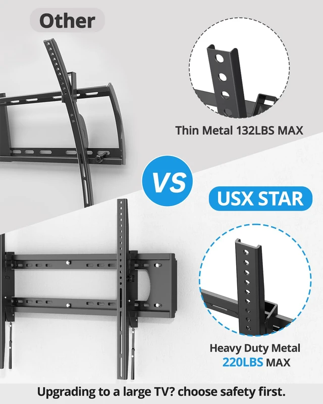 Alt view image 5 of 7 - 85 86 98 100 inch Heavy Duty Tilt TV Wall Mount Bracket for 65-120 inch Large TVS Up to 220LBS, Tilting TV Mount, Max VESA 900×600mm, 16/18/24/32" Studs, Fit Most 65+ 75+ 120 TVs
