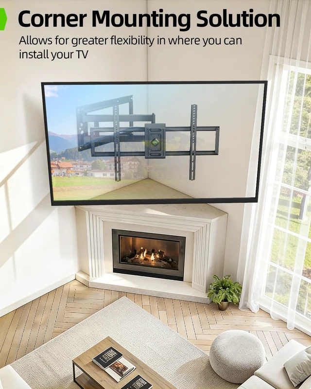 Alt view image 6 of 7 - Long Arm TV Wall Mount for Most 42-95 inch TV 40 Inch Extension Full Motion TV MountPre-Assembled Wall Mount with Swivel and Tilt Up to 150lbs Fits 8/12/16/24 Studs VESA 900x600mm