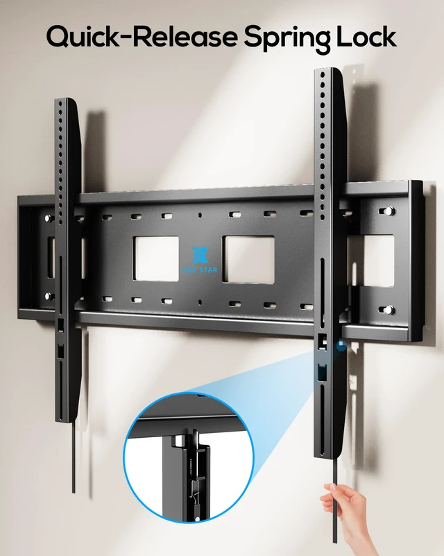 Alt view image 5 of 7 - 85 86 90 98 100 150 Heavy Duty Fixed TV Wall Mount Bracket for 65-150" Heavy Flat Screen, Max VESA 1000x600mm, Low Profile, Holds 330 lbs, 16/18/24/32" Studs,Fit Most 65+ 75+ 120 TVs
