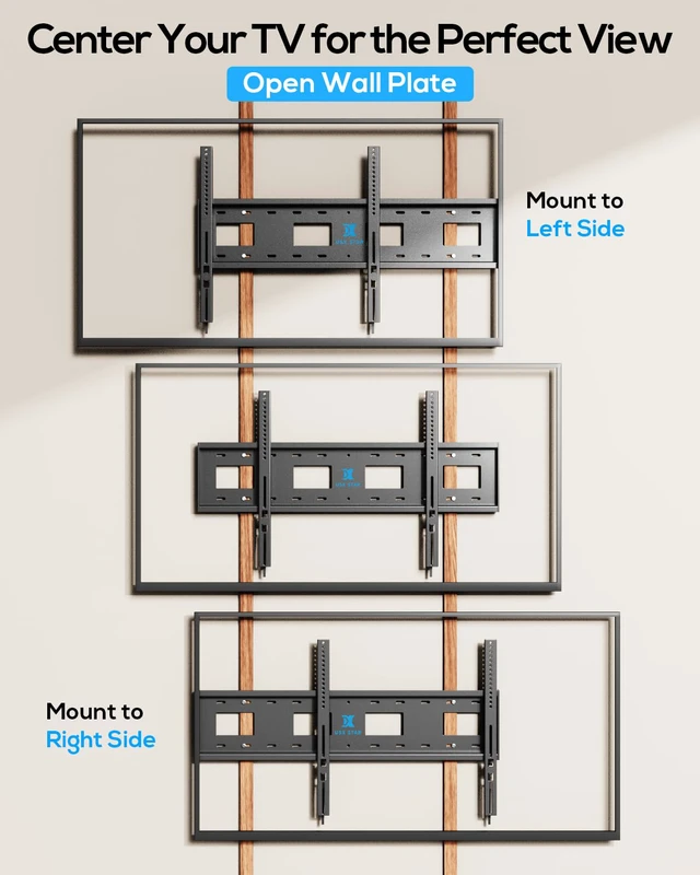 Alt view image 7 of 7 - 85 86 90 98 100 150 Heavy Duty Fixed TV Wall Mount Bracket for 65-150" Heavy Flat Screen, Max VESA 1000x600mm, Low Profile, Holds 330 lbs, 16/18/24/32" Studs,Fit Most 65+ 75+ 120 TVs
