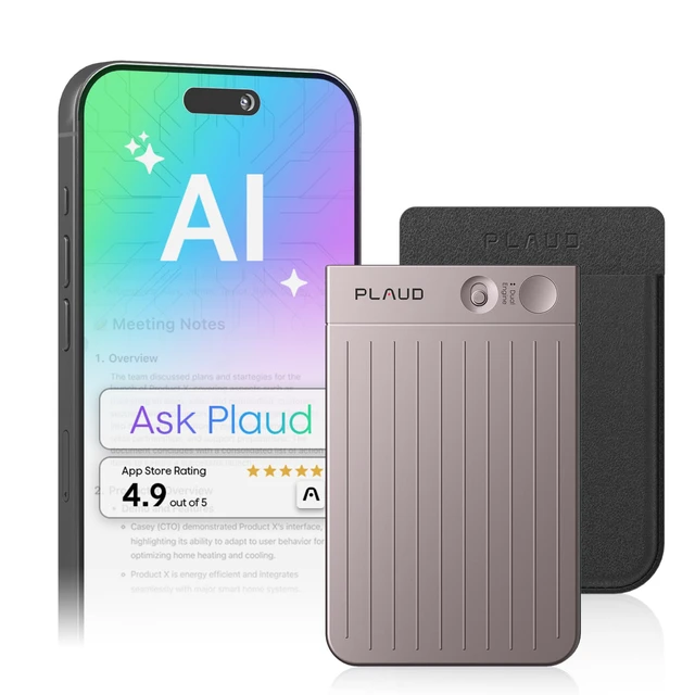 Main image of Note AI Voice Recorder, Note Taker w/Case, App Control, Transcribe & Summarize with AI, Support 112 Languages, for Meetings, Calls, Lectures, Professionals, Teams, Starlight, Non-Pro Version