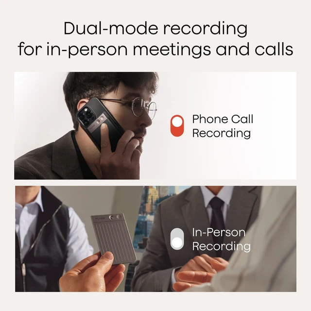 Alt view image 2 of 7 - Note AI Voice Recorder, Note Taker w/Case, App Control, Transcribe & Summarize with AI, Support 112 Languages, for Meetings, Calls, Lectures, Professionals, Teams, Starlight, Non-Pro Version