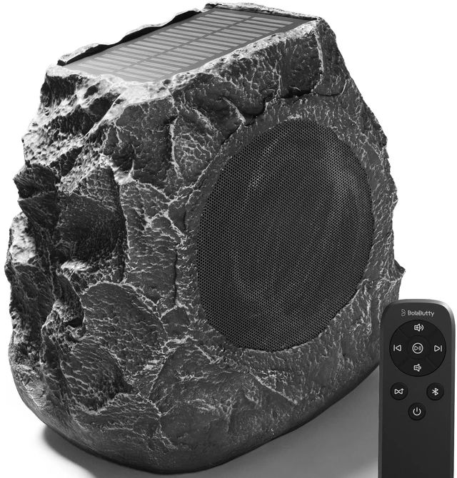 Main image of Upgraded Outdoor Rock Speaker 30W Deep Bass Multi-Sync up to 100Pcs, Remote Control, IPX7 Waterproof Solar-Powered Bluetooth Speaker Perfect for Pool, Garden, Patio, Ideal for Music Lovers - 1 Pack