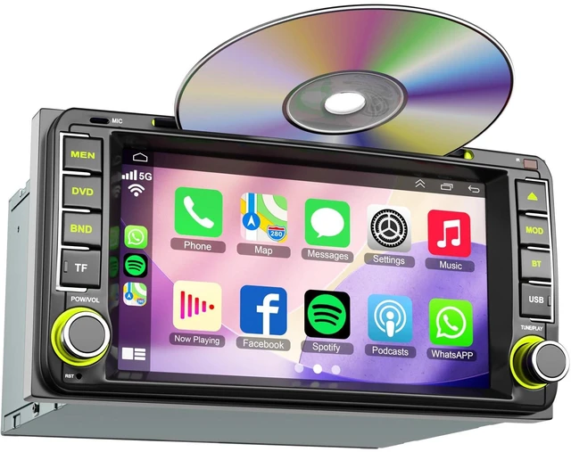 Main image of 7 Inch Car Radio for Toyota 4Runner 2003-2009, for Tundra 2003-2006, for Sequoia 2003-2007, Car Stereo with CD/DVD Player- CarPlay & Android Auto,Bluetooth & FM Radio
