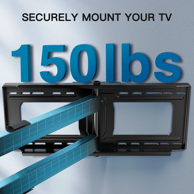 Alt view image 7 of 7 - Long Arm TV Wall Mount for 42-90 inch TVs, Full Motion TV Mount with 42.72 inch Extension Articulating Arm Swivel and Tilt, Max VESA 800x400mm, Holds up to 150 lbs, 16,18, 24 Studs