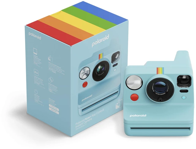 Main image of Now+ 3rd Generation I-Type Instant Film Camera - Bluetooth Connected App Controlled - Arctic Blue - Camera Only No Film (9163)