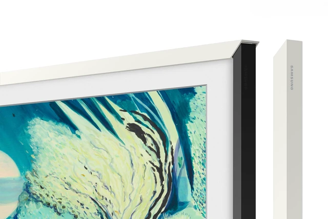 Main image of 55-inch The Frame Customizable Bezel Modern White (VG-SCFA55WTBZA, 2021 Model)