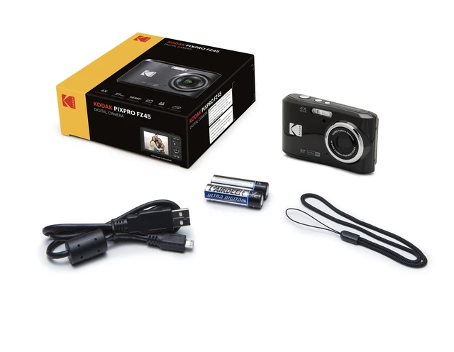Alt view image 7 of 7 - PIXPRO FZ45 16MP Digital Camera with 4X Optical Zoom 27mm Wide Angle and 2.7" LCD Screen Bundle with 32GB SD Memory Card, AA Batteries (4 Pack), Lens Cleaning Cloth (Black)