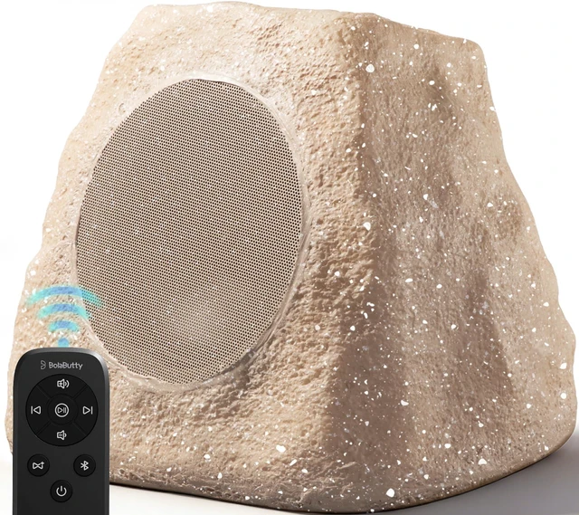 Main image of Upgraded Outdoor Rock Speaker 30W Deep Bass Multi-Sync up to 100Pcs, Remote Control, IPX7 Waterproof Solar-Powered with LED Lights Perfect for Pool, Garden, Patio, Ideal for Music Lovers - 1 Pack