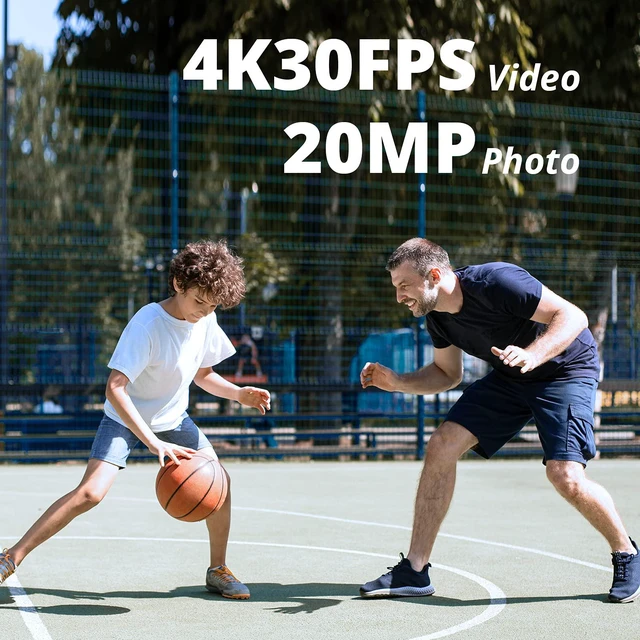 Alt view image 5 of 7 - Brave 4 Pro 4K30FPS Action Camera - 131ft Underwater Camcorder Waterproof Camera with Touch Screen Advanced EIS Remote Control 5X Zoom Underwater Camera Support External Mic